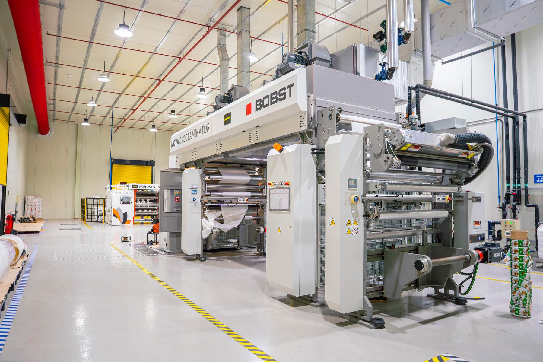 NexaFlex lamination hall with the Bobst Nova D 800 laminator